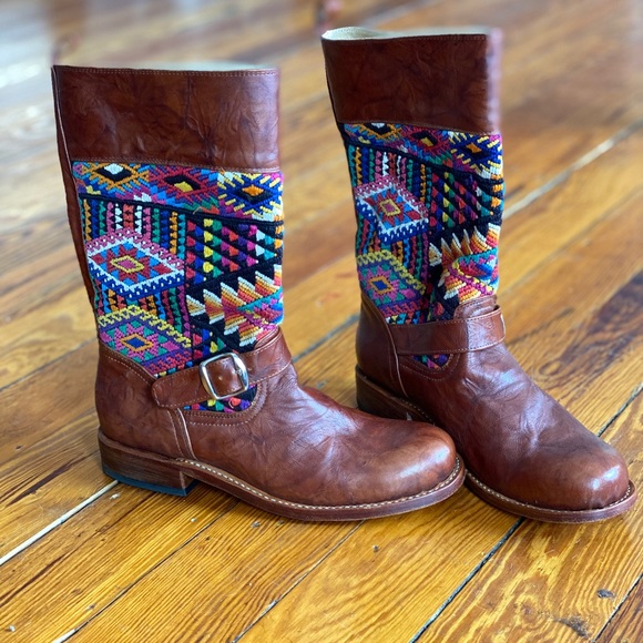 New Huipil boots size 8 - 8.5 textile motorcycle - Picture 1 of 3